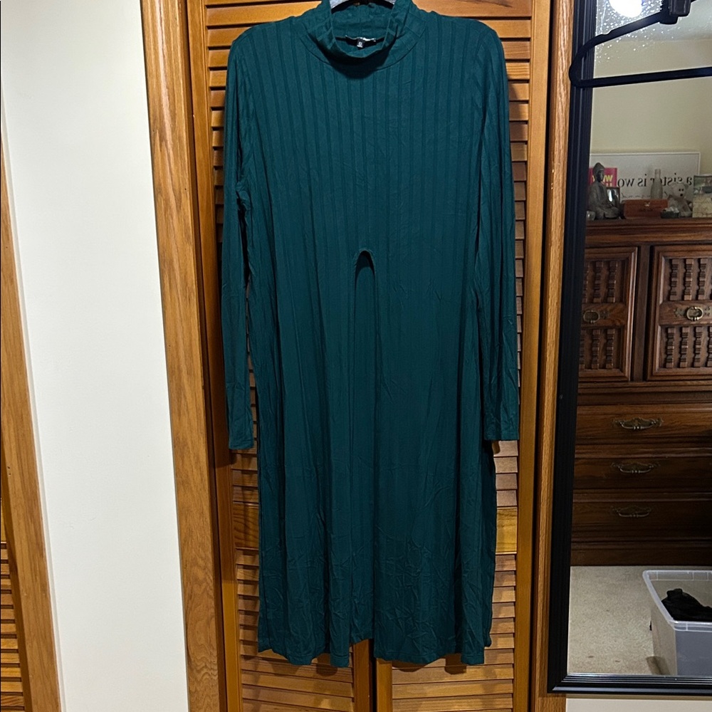 Fashion Nova Leggings Top Size 2X Emerald Green